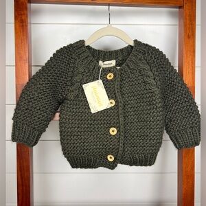 Huggalugs Evergreen Hand-Knit Cardigan